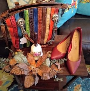 Greatonu Burgundy Pumps